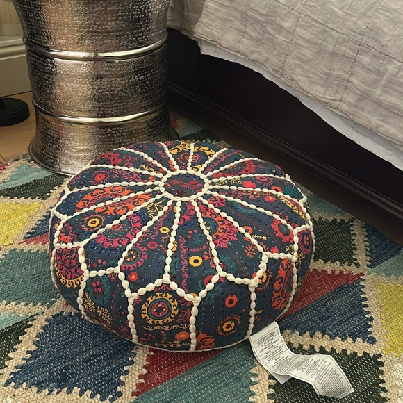 India handmade Colorful Embroidered Floor Pouf
